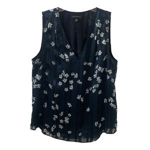 Banana Republic Floral Sleeveless Blouse Top Lined Women’s Medium